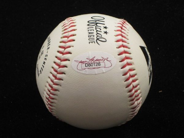 SCOTT E LEWIS Single Signed Baseball Indians JSA Authentic