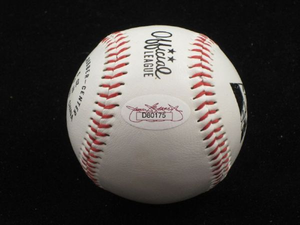 GARY KNOTTS Single Signed Baseball w/ Ps 18:32 Insc Marlins Tigers JSA Authentic