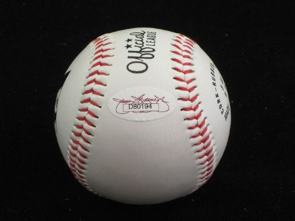 JOHN THOMSON Single Signed Baseball Rockies Braves Mets Rangers JSA Authentic