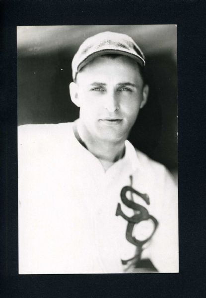 LES TIETJE Real Photo Postcard 1933-35 Chicago White Sox GEORGE BURKE
