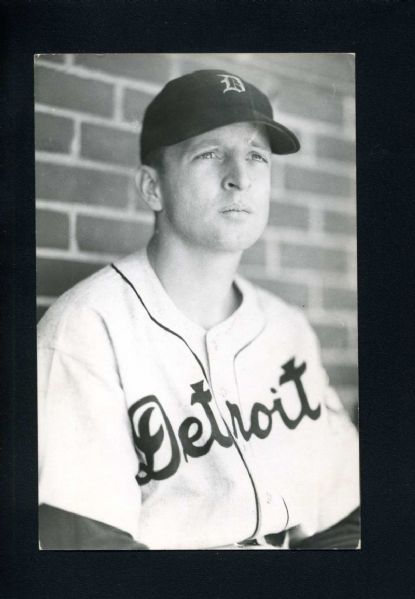 JIM WALKUP Real Photo Postcard 1939 Detroit Tigers GEORGE BURKE