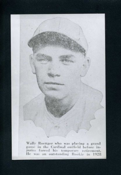 WALLY ROETTGER Real Photo Postcard 1931 Cincinnati Reds