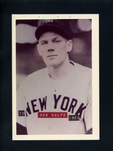 RED ROLFE Bra-Mac Photo #70 1934 New York Yankees George Burke George Brace