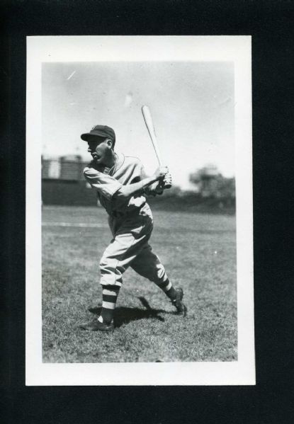 JOHNNY HUDSON Real Photo Postcard 1937 Brooklyn Dodgers GEORGE BURKE