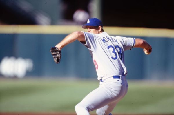 1997 Todd Worrell Pitching LOS ANGELES DODGERS Original 35mm Photo Slide