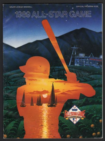 1989 Baseball All-Star Game Program / Scorecard Unscored California Angels