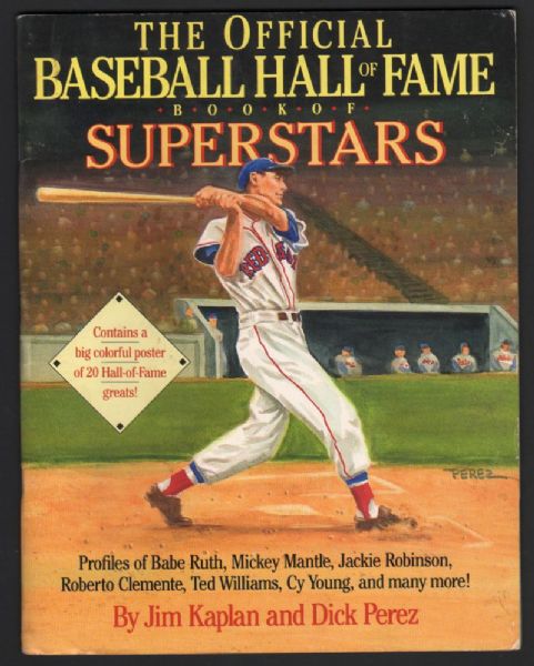 The Official Baseball Hall of Fame Book of Superstars Ted Williams cover