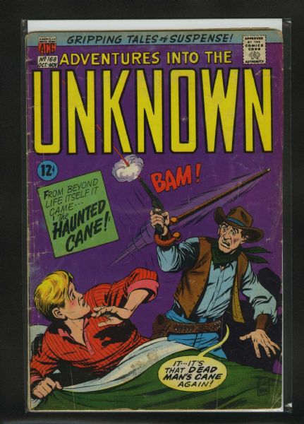 Adventures into the Unknown #168 G 1966 ACG Comic Book
