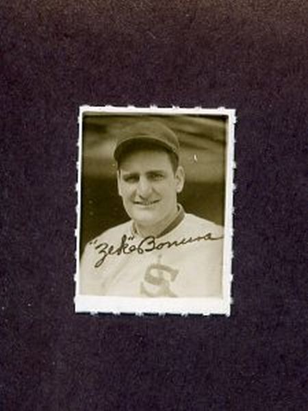 1935-1937 George Burke Photo Stamp ZEKE BONURA Wh. Sox Chicago White Sox