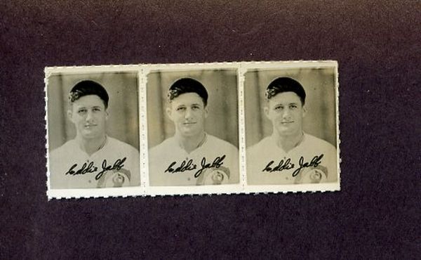 1935-1937 George Burke Stamp EDDIE JABB STRIP OF 3 Chicago Cubs