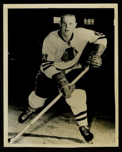 Ron Ingram 1956-57 CHICAGO BLACK HAWKS Vintage 8x10 Hockey Photo