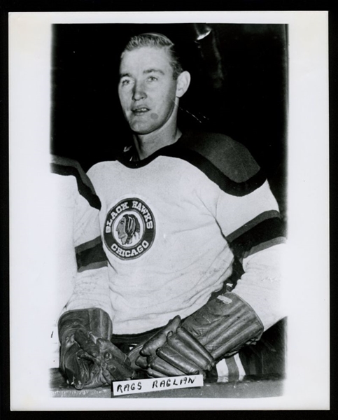 Rags Raglan 1951-53 CHICAGO BLACK HAWKS Vintage 8x10 Hockey Photo