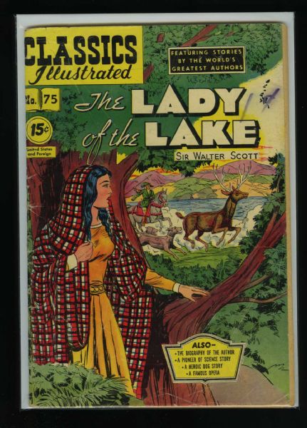 Classics Illustrated 75 (HRN #118) G  Gilberton Lady of the Lake Comic Book