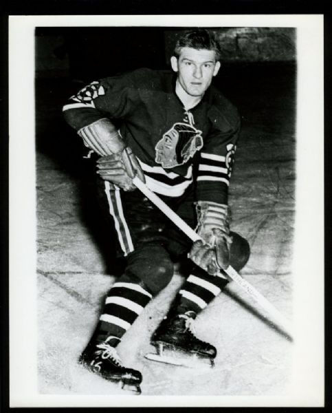 Larry Wilson 1953-56 CHICAGO BLACK HAWKS Vintage 8x10 Hockey Photo
