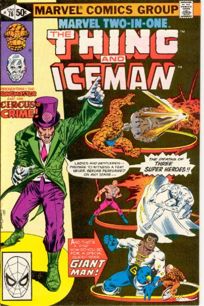 Marvel Two-In-One #76 F/VF 1981 Marvel Iceman Comic Book