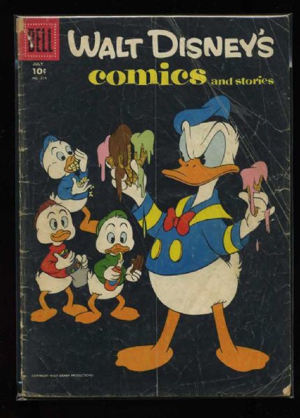Walt Disney's Comics and Stories #214 FR 1958 Dell Carl Barks Comic Book