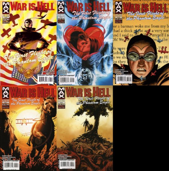 War Is Hell: The First Flight Of The Phantom Eagle SET #1-5 NM 2008 Marvel (MAX)