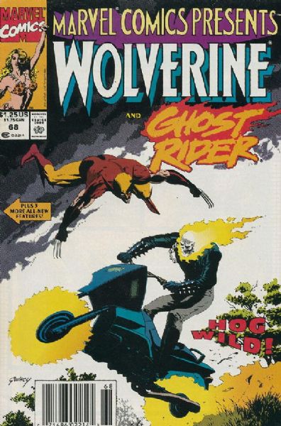 Marvel Comics Presents #68 VF 1991 Marvel Wolverine Ghost Rider Comic Book
