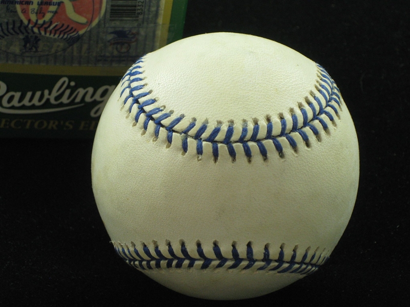 1998 OAL Budig Joe DiMaggio Day Game Ball w/ Box blue stitch New York Yankees