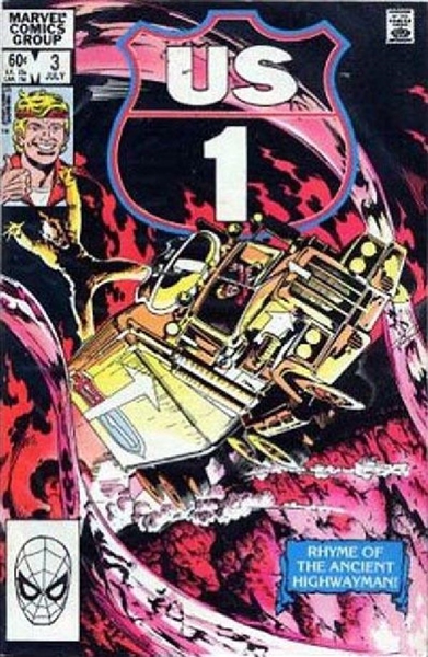 U.S. 1 #3 VF/NM 1983 Marvel Michael Golden Cover Comic Book