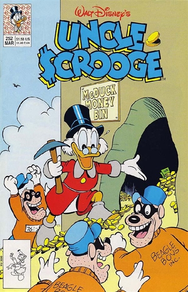 Walt Disney Uncle Scrooge #252 VF 1991 Disney Comics Comic Book
