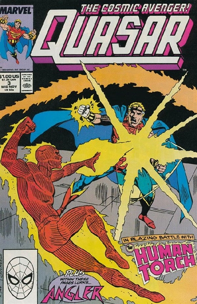 Quasar #3 VG 1989 Marvel Human Torch Comic Book