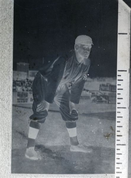 New York Giants SHAD BARRY ca 1909 Vintage GEORGE BURKE 2nd Gen Photo Negative