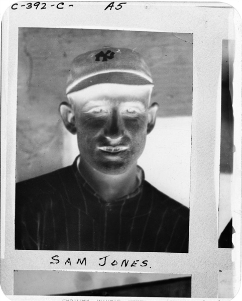 NY Yankees SAD SAM JONES Vintage CHARLES CONLON via BURKE 2nd Gen Photo Negative