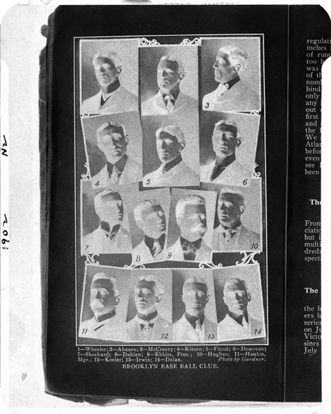 1902 BROOKLYN SUPERBAS Vintage GEORGE BURKE 3rd Gen Photo Negative