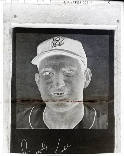 Red Sox GEORGE KELL ca 1952 Vintage GEORGE BRACE 2nd Gen Photo Negative HOF