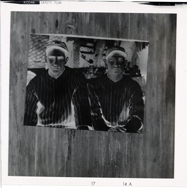 1930 Yankees LOU POLLI & BILL HENDERSON Vintage BURKE 2nd Gen Photo Negative