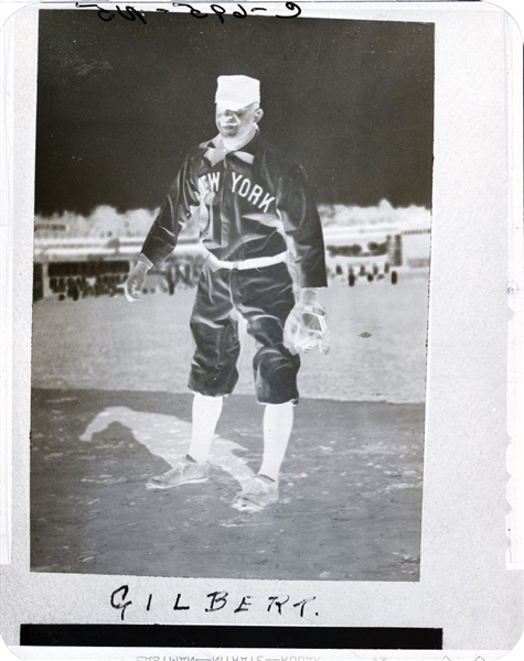 1903-04 Giants BILLY GILBERT Vintage CHARLES CONLON/BURKE 2nd Gen Photo Negative