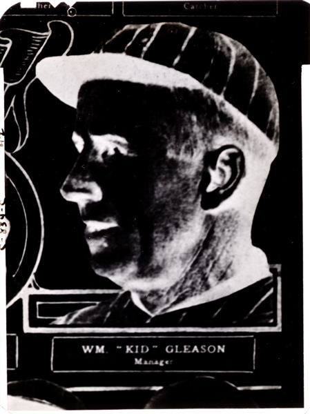 White Sox KID GLEASON ca 1919-20 Vintage GEORGE BURKE 3rd Gen Photo Negative
