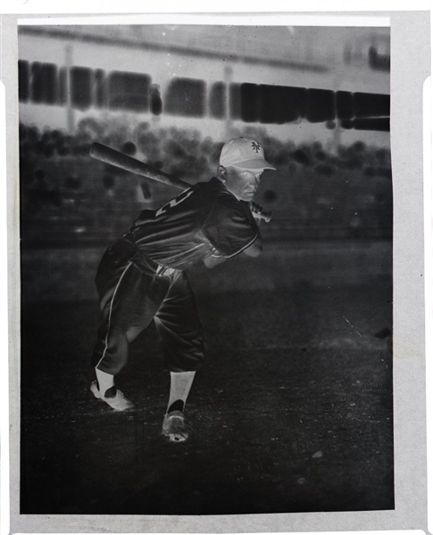 New York Giants GEORGE HAUSMANN ca 1944-45 Vintage GEORGE BRACE Photo Negative