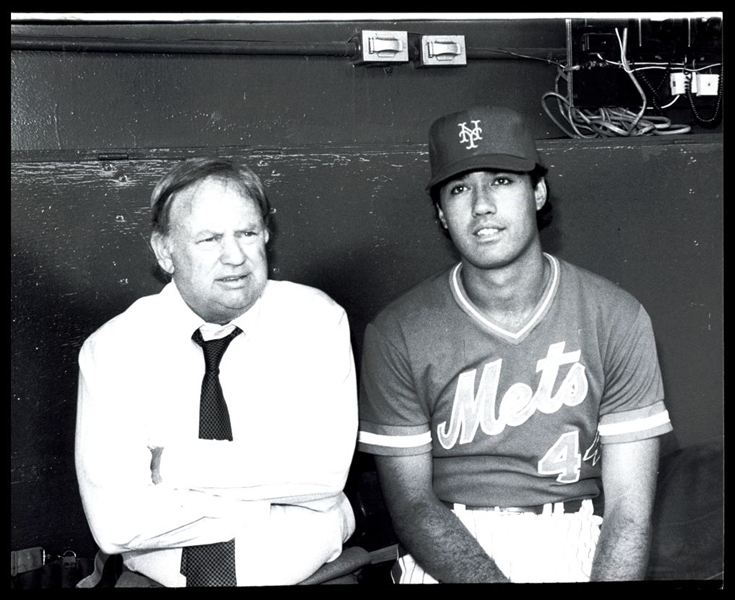 1983 Mets RON DARLING & FRANK CASHEN Original Photo by Louis Requena Type 1