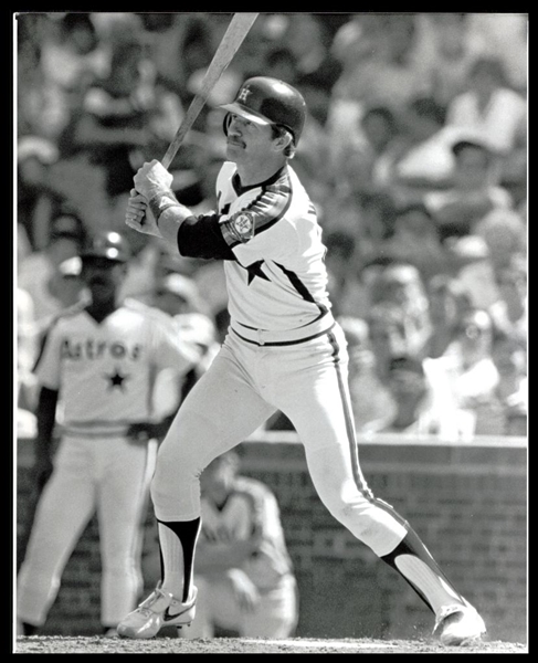 1986 Houston Astros DENNY WALLING Batting Original Photo Type 1