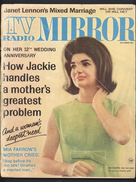1965 TV Radio Mirror Magazine JACKIE KENNEDY Cover MIA FARROW & PAUL PETERSEN nb