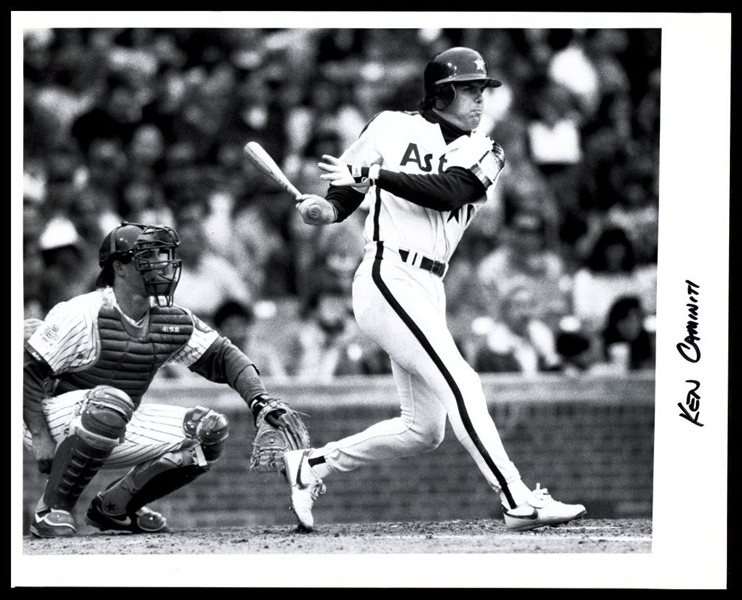 1990 Houston Astros KEN CAMINITI Batting Original Photo Type 1