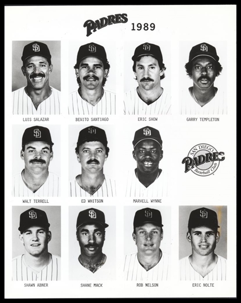 1989 San Diego Padres Original Team Issue Photo BENITO SANTIAGO, GARRY TEMPLETON