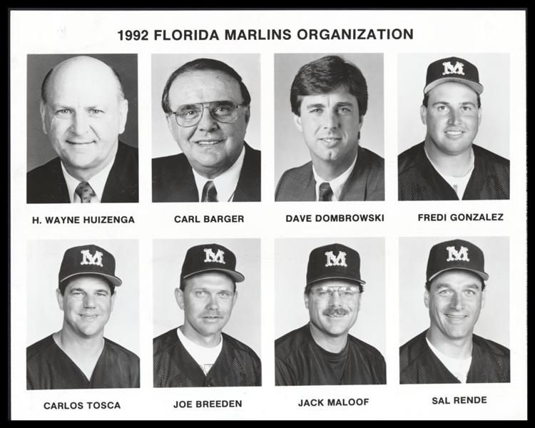 1992 Florida Marlins Original Team Issue Photo w/ CARLOS TOSCA & FREDI GONZALEZ
