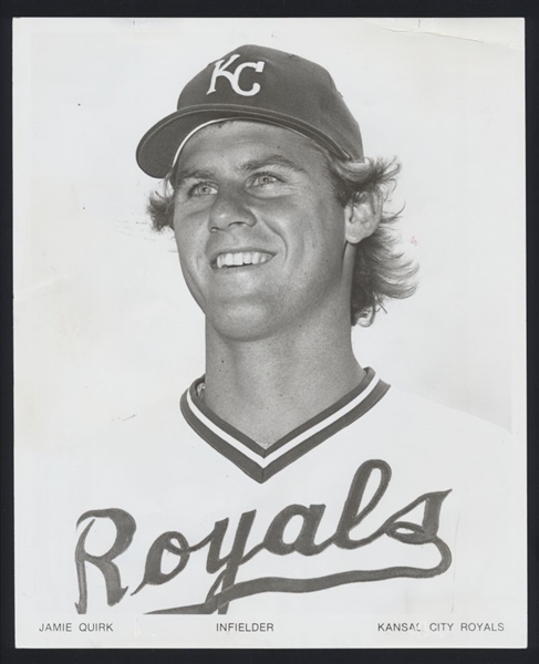 1980 Kansas City Royals JAMIE QUIRK Team Issue Original Photo