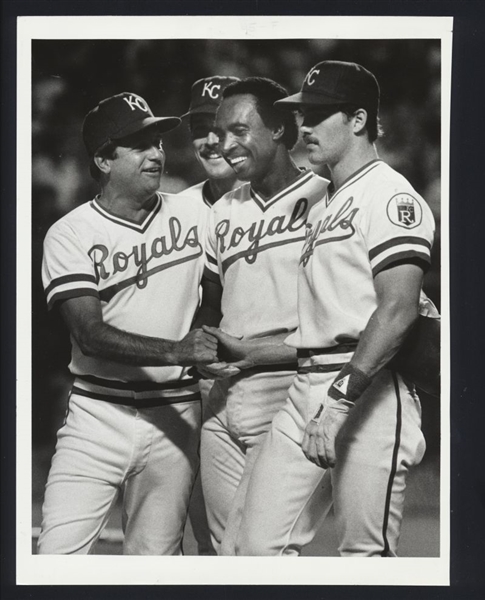 1982 Royals DICK HOWSER, MIKE ARMSTRONG, FRANK WHITE, DON SLAUGHT Original Photo