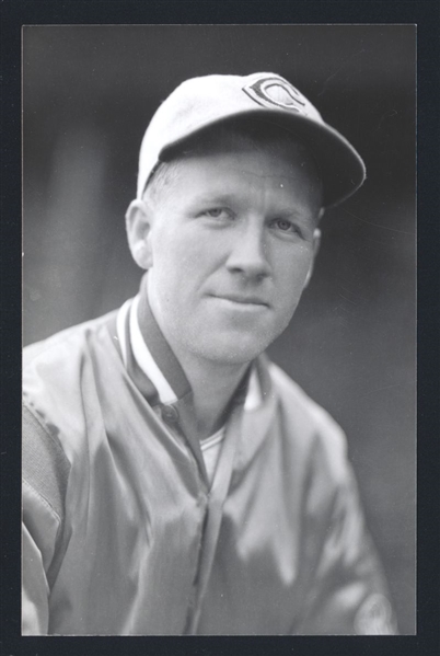 WHITEY HILCHER Real Photo Postcard RPPC 1935-36 Cincinnati Reds George Burke 