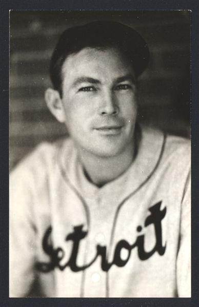 BEAU BELL Real Photo Postcard RPPC 1939 Detroit Tigers George Burke 