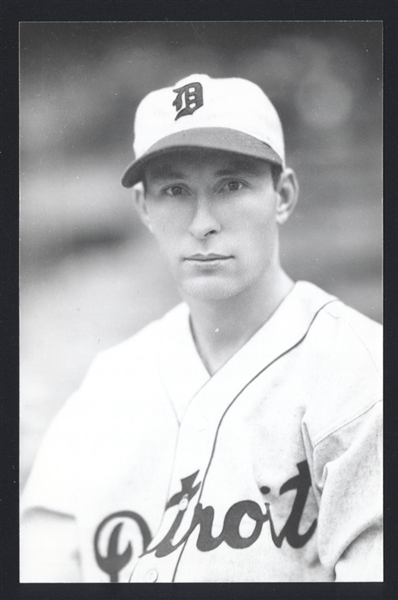 HEINIE SCHUBLE Real Photo Postcard RPPC 1934-35 Detroit Tigers George Burke 