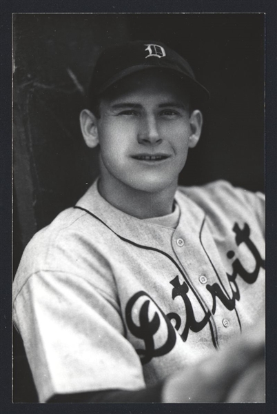 DIZZY TROUT Real Photo Postcard RPPC 1939-49 Detroit Tigers George Burke 