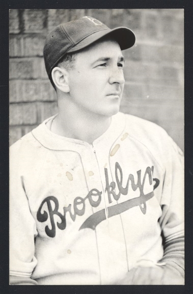 AL TODD Real Photo Postcard RPPC 1939 Brooklyn Dodgers George Burke 