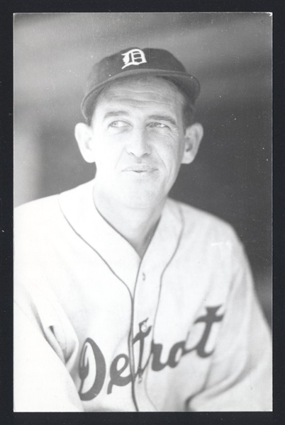 CY PERKINS Real Photo Postcard RPPC 1934 Detroit Tigers George Burke 