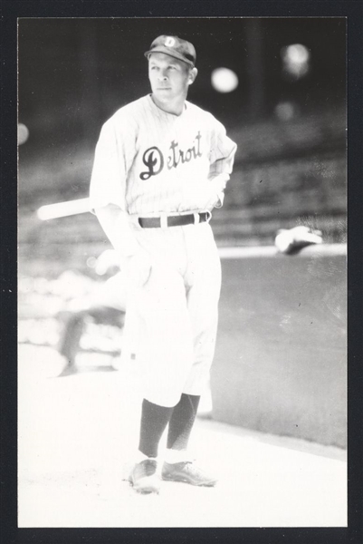 BILLY RHIEL Real Photo Postcard RPPC 1932 Detroit Tigers George Burke 