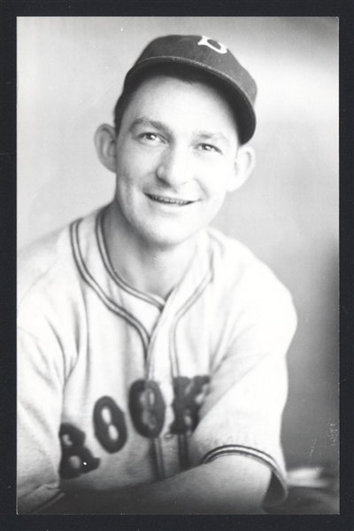 BUZZ BOYLE Real Photo Postcard RPPC 1934-35 Brooklyn Dodgers George Burke 